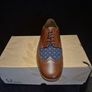 Fred Perry x Drake's London Leather Wingtip Brogues (Davies Paisley) size 8 Image 3