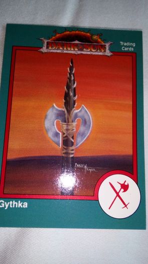 Dark Sun 1993 TSR. Trading Card. Gythka.