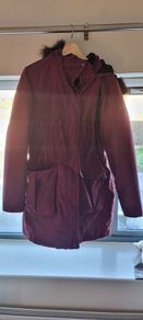 Kimberley Walsh Sefarina Waterproof Insulated Fur Trimmed Hooded Parka Jacket Dark Burgundy