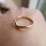 Solid 375 Gold  Yellow Gold 9c, Shadow Band Stacking Wedding Ring 1,3g Image 5