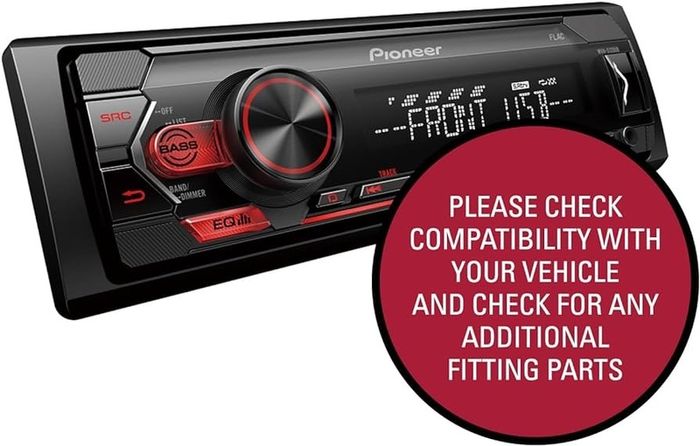 Pioneer MVH-S120UB 1-DIN receiver with red illumination, USB and compatible with Android devices
