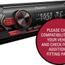 Pioneer MVH-S120UB 1-DIN receiver with red illumination, USB and compatible with Android devices Image 5