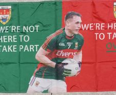 Paddy Durcan Mayo GAA flag 3ft x 2ft.
