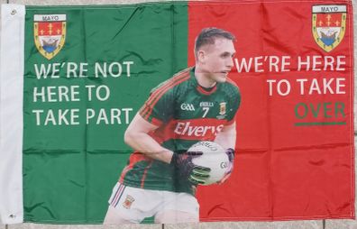Paddy Durcan Mayo GAA flag 3ft x 2ft.