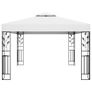 Gazebo with Double Roof 3x4 m White Image 2