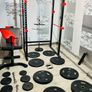 Olympic weight bar power rack bench dumbbells Image 3