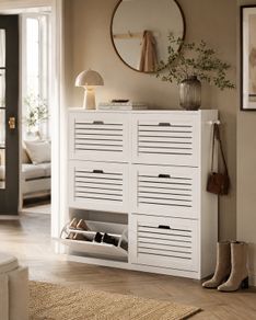 XL shoe storage Stylish & Functional Shoe Cabinet with 6 Flaps