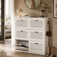 XL shoe storage Stylish & Functional Shoe Cabinet with 6 Flaps