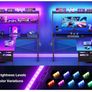 L Shaped Gaming Desk with LED Lights & Power Outlet Image 6