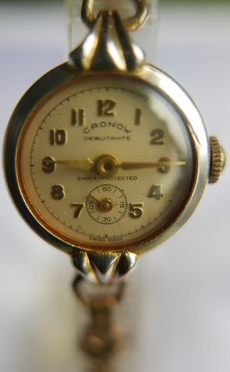 Vintage 1930s CRONOW Rolled Gold Watch - Working Vintage Ladies Manual Wind Up Wrist Watch