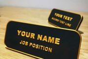 Customisable nameplate/job title