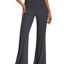 Brand New REORIA Women's Solid Color Leggings Flared Pants Gym Image 3