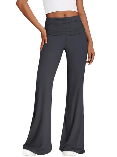 Brand New REORIA Women's Solid Color Leggings Flared Pants Gym