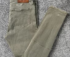 AllSaints Jeans Khaki Biker - W32 / Fits like Size 10