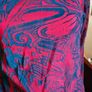 save the queen top long sleeve turquoise and raspberry pink blouse top M Image 4