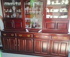 Dining Display Cabinet Carved Mahogany