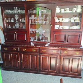 Dining Display Cabinet Carved Mahogany