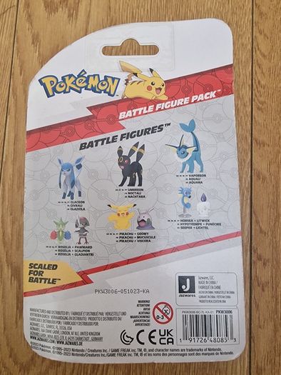 Pokemon Pawniard and Roselia 5cm Battle Figures 2 Pack