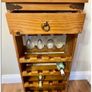 Solid Mahogany Wooden Wine Rack or Cabinet- Holds 16 Bottles Image 2