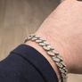 Solid Sterling Silver Iced Cuban linked bracelet Image 4
