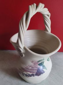Ballydougan pottery  Vintage Floral Vase Basket
