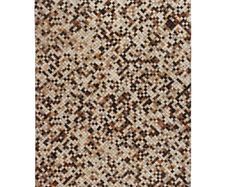 Rug Genuine Leather Patchwork 160x230 cm Square Brown/White