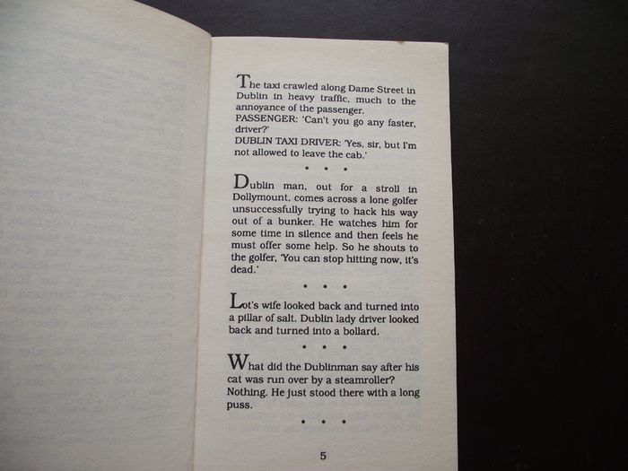 1977 'The Book of Dublinman Jokes' by Y.M. Hughes