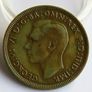 1945 HalfPenny WW2 king George VI bronze Image 2