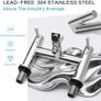 Bath Mixer Taps with Shower Attachment Bathroom Tub Filler Tap Dual Lever Mixers Mono Monobloc Two Holes Chrome Brass 2 in 1 Image 4