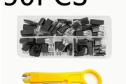50pcs D2 Double Line Interlocking Detachable LED Without Welding, 2-pin Bidirectional Insert Cable Buckle Connector,