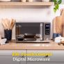 Digital Microwave 23 Litre 900W Stainless Steel with 8 Auto Cook Menus & Defrost Function, 5 Power Levels, Integrated Timer, Mirror Door & Easy Clean Image 4