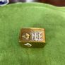 antique  old brass Japanese button box Image 2