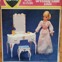 Vintage 1970s Sindy Dressing Table & Stool