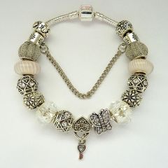 Silver Pandora Style Charm bracelet