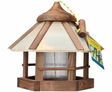 Wooden Bird Feeder with Filling Tube
