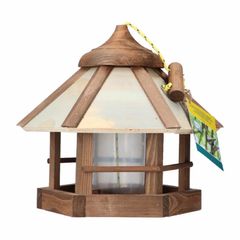 Wooden Bird Feeder with Filling Tube