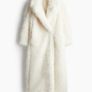cream fur coat Image 2