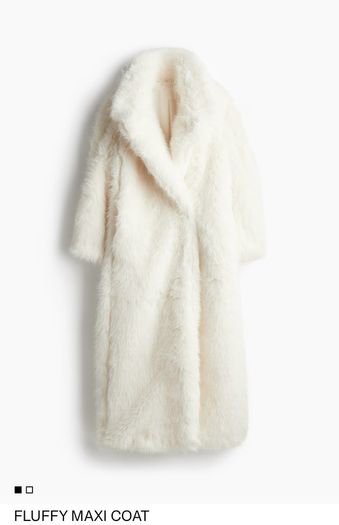 cream fur coat