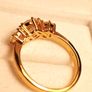 18kt Vermeil Moissanite Trinity Ring Image 6