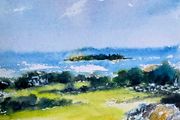 howth muck rock  watercolour