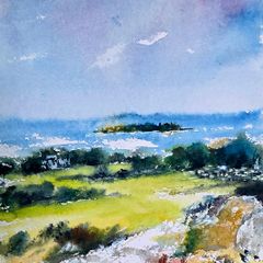 howth muck rock  watercolour