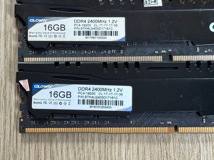 32gb (16gbx2) Ddr4 Ram Glowy 2400mhz Cl17