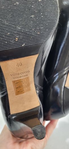 SEE by Chloe black leather hi-shine ankle boots Sz 40 (fit 7-7.5UK) - Rrp 495 (New)