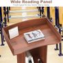 Podium Standing Desk Floor Standing Church Pulpit Stand with Wide Reading Surface and Storage Shelf,Wood Podium Classroom Lectern Stand Customer Reception Podiums Desk Image 6
