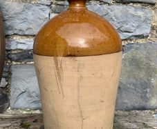 Antique Lincoln 2 Gallon Stoneware Flagon.