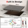 hob Electric Ceramic Hob 60 cm 4 Zone with Slide Touch Control 6000W, Timer & Kid Safety Lock, 9 Power Levels, 220V-240V Hard Wire (No Plug) Image 5
