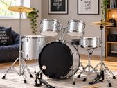5 Piece Kids Drum Set 16 Inch Beginner Drum Kit with Throne Cymbals Pedal and Drumsticks