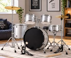 5 Piece Kids Drum Set 16 Inch Beginner Drum Kit with Throne Cymbals Pedal and Drumsticks
