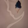 Irregular Navy Ombre White Gold Leaf Stud Earrings Image 8