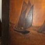 Vintage Marquetry Sailing Ships Image 7